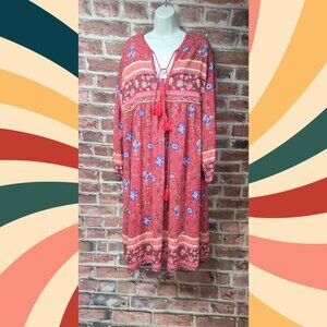 Women's R.VIVIMOS Free Spirited Boho Floral Dress 2XL